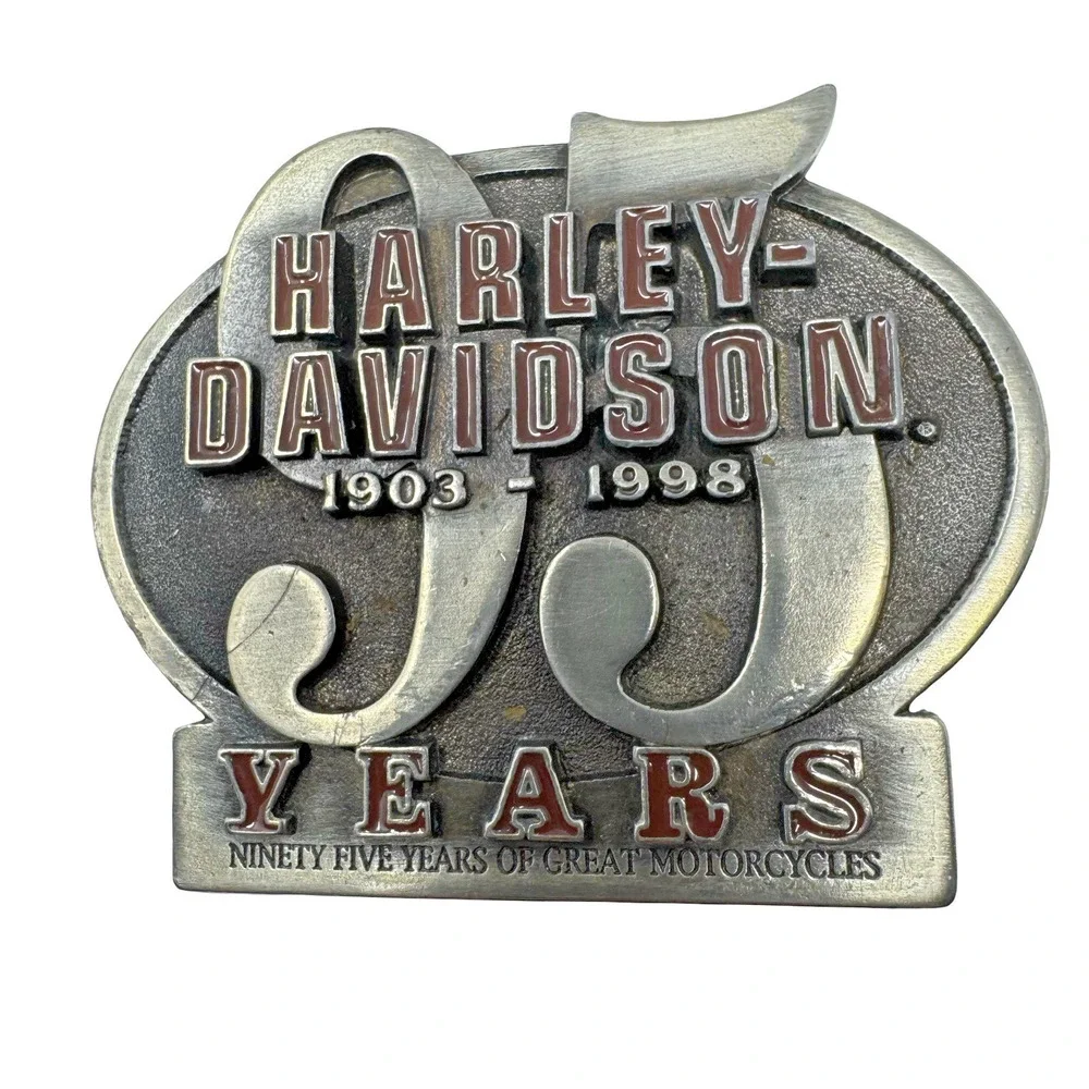 1997 Harley-Davidson 95th Anniversary Belt Buckle with Box Limited Edition EUC